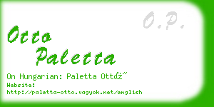 otto paletta business card